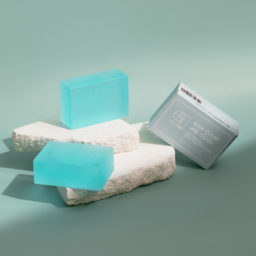 Keep Clean and Cool Tea Tree Face and Body Soap - Pack of 3