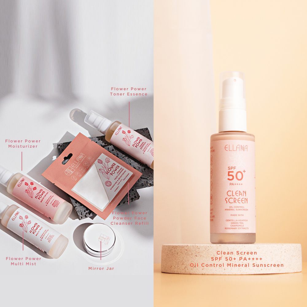 Flower Power Everyday Skincare + Clean Screen SPF for Oily-Combination Skin