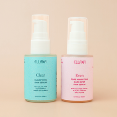 Serum Duo: Clear Clarifying Skin Serum x Even Skin Pore Minimizing Dark Spot Skin Serum