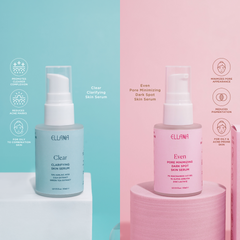 Serum Duo: Clear Clarifying Skin Serum x Even Skin Pore Minimizing Dark Spot Skin Serum