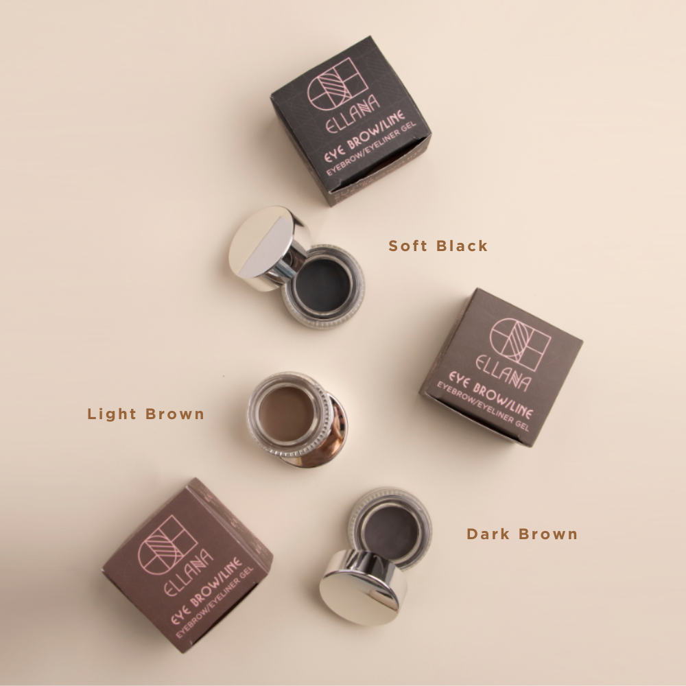 Eye/Brow Line Trio: Soft Black, Dark Brown, Light Brown