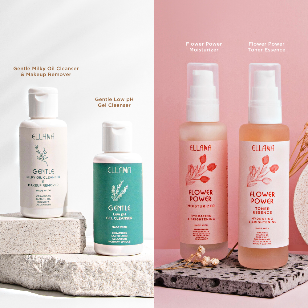 Hydrating Flower Power Skincare + Gentle Double Cleanser Set