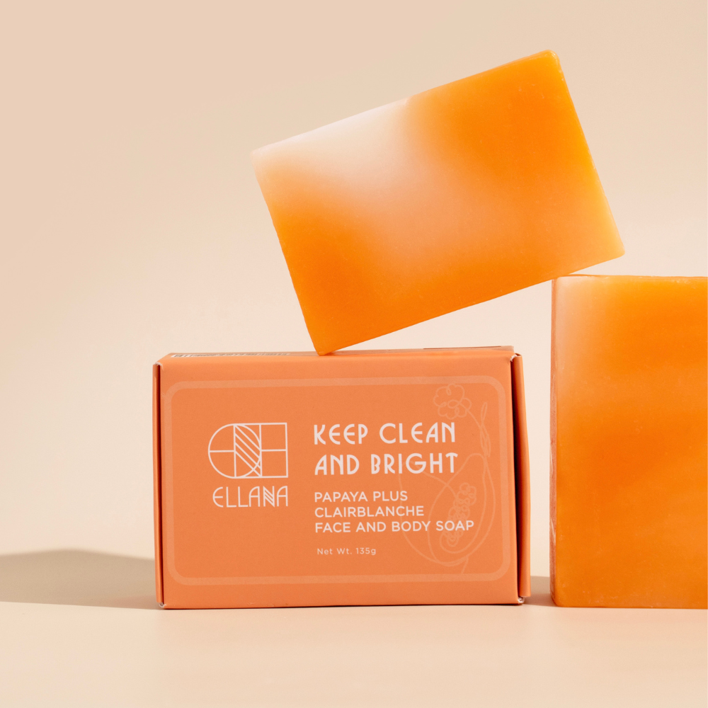 Keep Clean and Bright Papaya + Clairblanche Face and Body Soap - Pack of 3