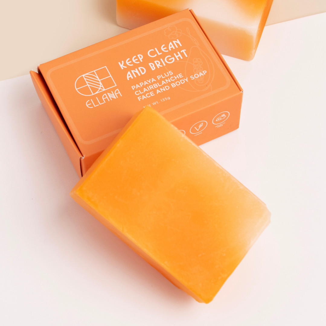 Keep Clean and Bright Face and Body Papaya + Clairblanche Soap 1pc